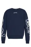 Iceberg Logo Embroidered Crewneck Sweatshirt In Blue
