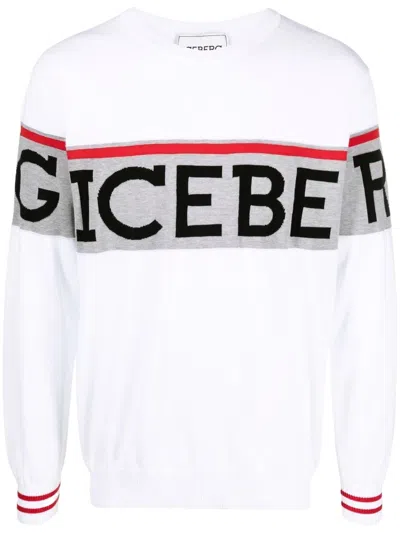 Iceberg Logo-embroidered Knitted Jumper In White