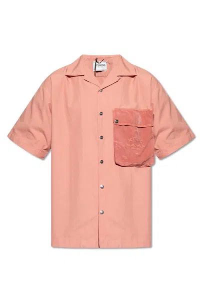 Iceberg Embroidered-logo Cotton Shirt In Pink