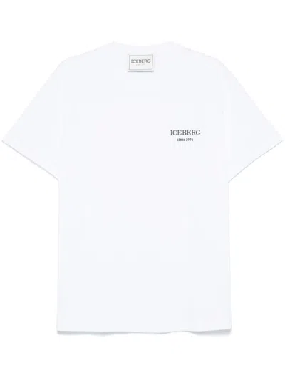 Iceberg Logo-embroidered T-shirt In White
