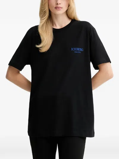 Iceberg Logo-embroidery T-shirt In Black