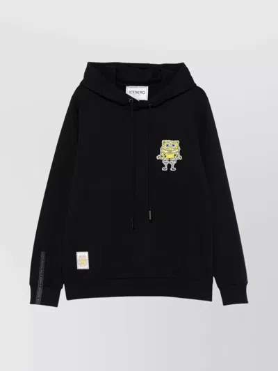 ICEBERG LOGO GRAPHIC HOODIE LONG SLEEVES