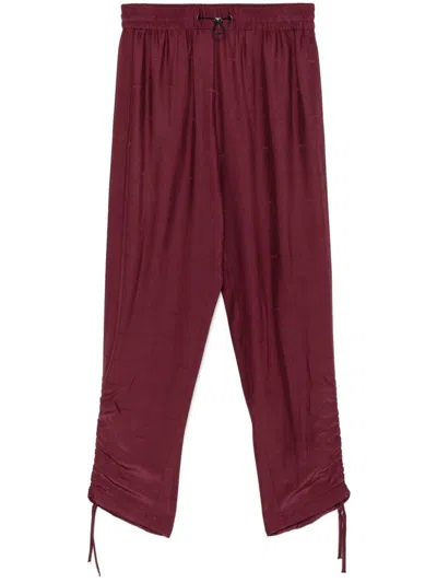 Iceberg Logo-jacquard Trousers In Red