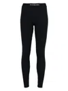 Iceberg Logo Knitted Leggings In Black