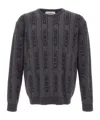 Iceberg Ribbed Monogram Sweater In Gray