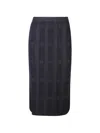 Iceberg Logo Midi Skirt In Blue