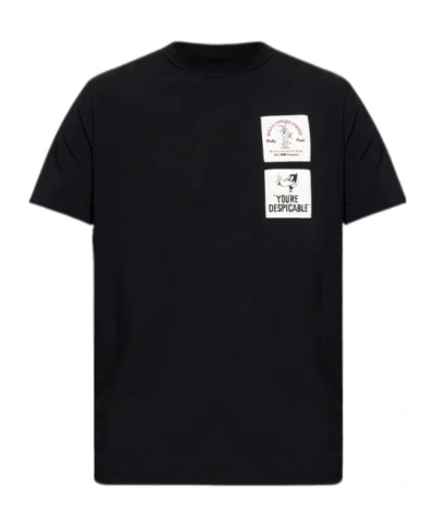 Iceberg Crew Neck Short-sleeved T-shirt In Black