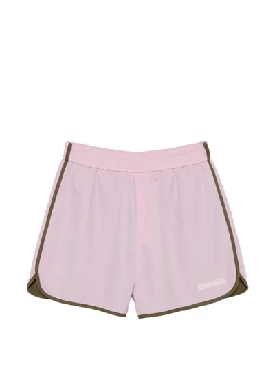 Iceberg Logo-patch Shorts In Pink