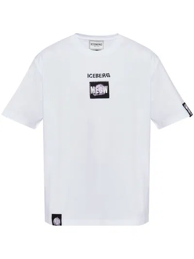 Iceberg Logo Patch T-shirt In White