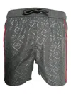 Iceberg Logo-pattern Swim Shorts In Gray