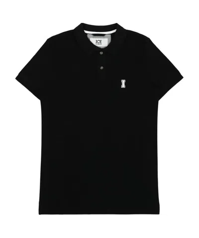 Iceberg Logo Polo Shirt In Black