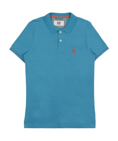 Iceberg Logo Polo Shirt In Blue