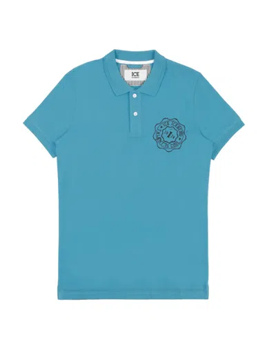 Iceberg Logo Polo Shirt In Blue