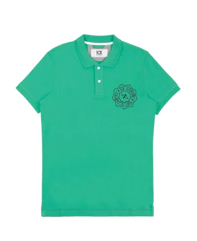 Iceberg Logo Polo Shirt In Green
