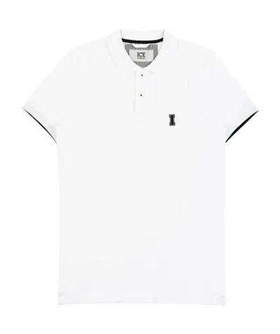 Iceberg Logo Polo Shirt In White