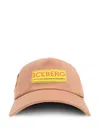Iceberg Logo-print Cotton Cap In Neutrals