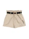 Iceberg Logo-print Cotton Shorts In Brown