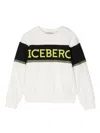 Iceberg Logo-print Crew-neck Sweatshirt In Neutrals