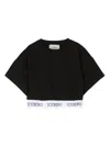Iceberg Logo-print Cropped T-shirt In Black