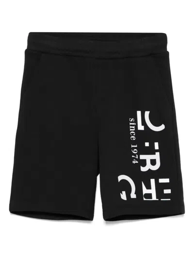 Iceberg Kids' Logo-print Shorts In Black