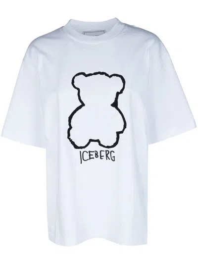 Iceberg Logo-print T-shirt In Optical White