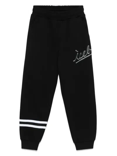 Iceberg Kids' Logo-print Track Pants In Black