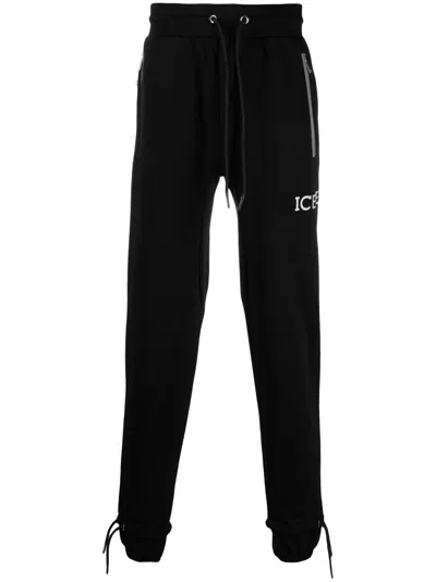 Iceberg Logo-print Track Pants In Black