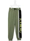 Iceberg Logo-print Trackpants In Green