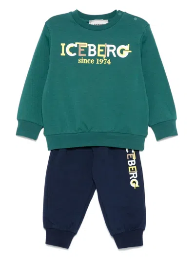 Iceberg Babies' Logo-print Tracksuit In Green