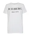 Iceberg Logo Printed Short Sleeved T-shirt In White