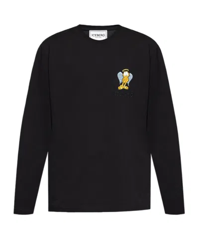 Iceberg Logo T-shirt In Black