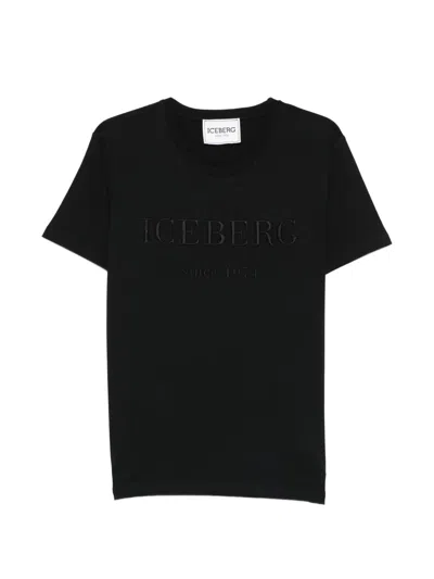 Iceberg Logo T-shirt In Black