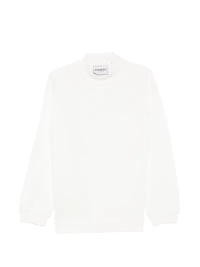 Iceberg Logo-detail Cotton Sweatshirt In White