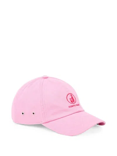 Iceberg Logo-embroidered Baseball Cap In Pink