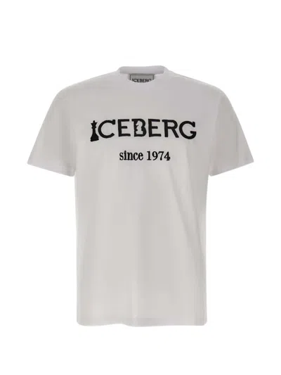 Iceberg Logo-embroidered Cotton T-shirt In White