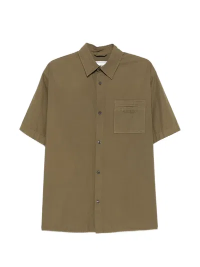 Iceberg Logo-embroidered Short-sleeve Shirt In Green