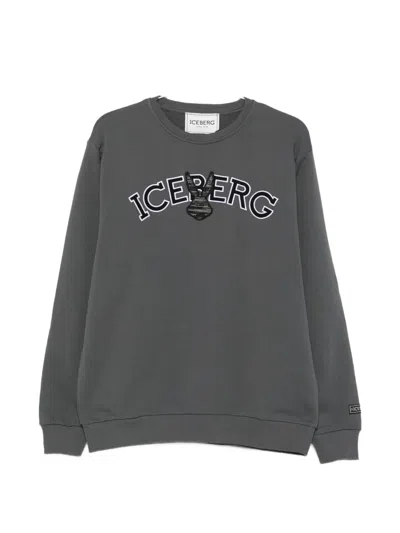 Iceberg Long-sleeve Crew-neck Sweatshirt In Gray