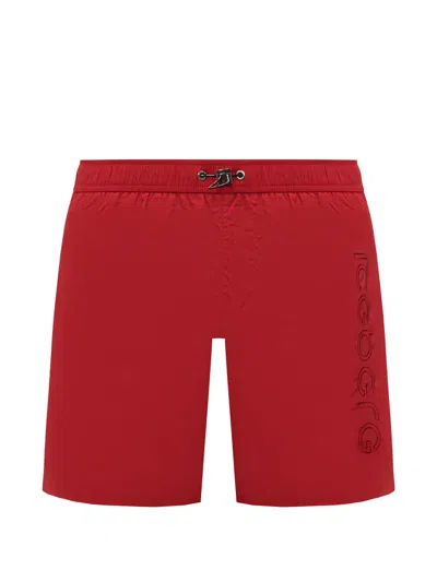Iceberg Logo-lettering Swim Shorts In Red