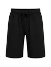 Iceberg Logo-patch Drawstring Shorts In Black