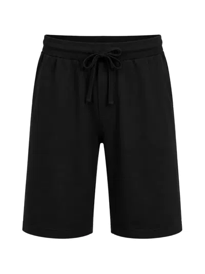 Iceberg Logo-patch Drawstring Shorts In Black