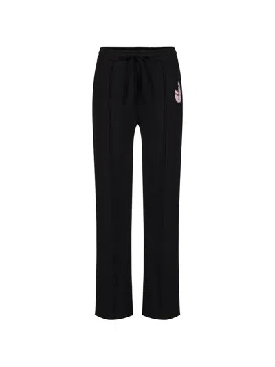Iceberg Logo-patch Drawstring Track Pants In Black