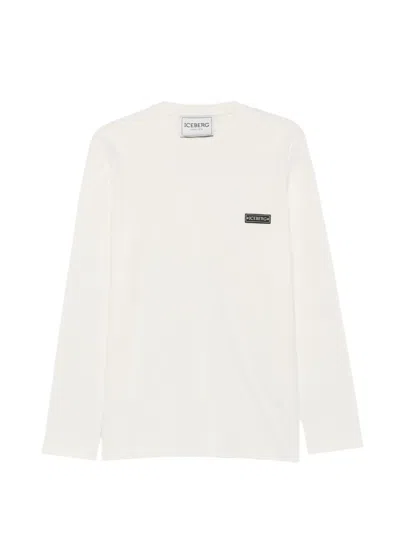 Iceberg Logo-patch Long-sleeve T-shirt In Neutral
