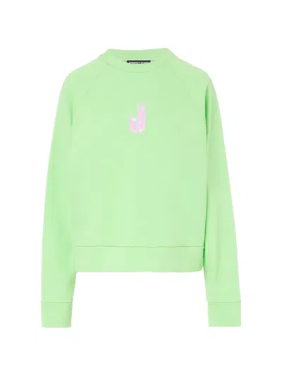 Iceberg Logo-patch Raglan-sleeve Sweatshirt In Green