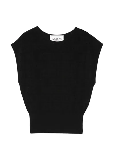 Iceberg Logo-pattern Vest In Black