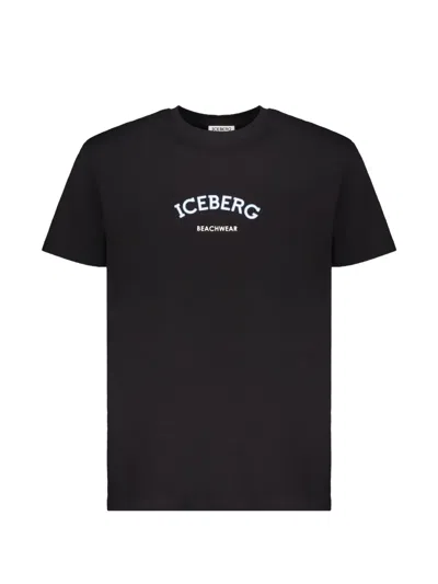 Iceberg Logo-print Short-sleeve T-shirt In Black