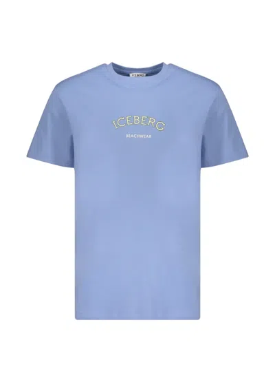 Iceberg Logo-print Short-sleeve T-shirt In Blue