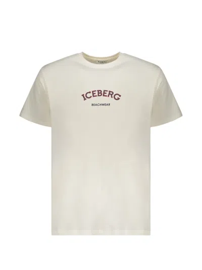 Iceberg Logo-print Short-sleeve T-shirt In Neutral