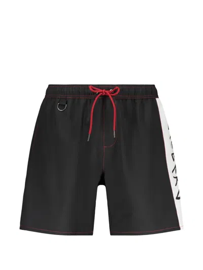 Iceberg Logo-print Swim Shorts In Black