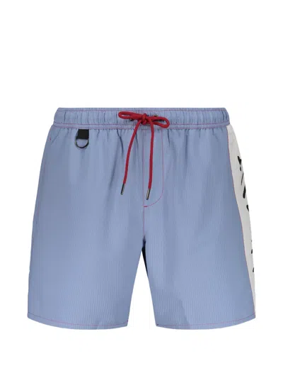 Iceberg Elastic Waist Swim Trunks In Blue