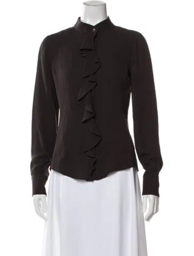 Pre-owned Iceberg Long Sleeve Blouse In Brown